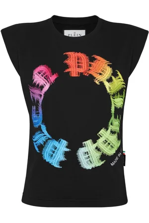 Philipp Plein Rainbow gothic-print tank top