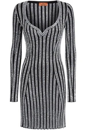 Missoni Sequinned V-neck mini dress