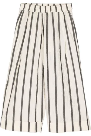 TOOGOOD Striped cropped cotton trousers