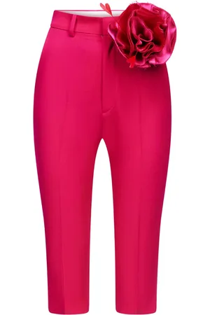 AREA Flower-appliqué tailored shorts