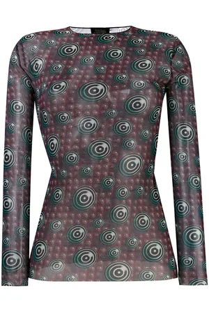 Jean Paul Gaultier Sheer printed top