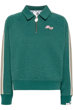 A Bathing Ape Moonface logo half-zip sweatshirt