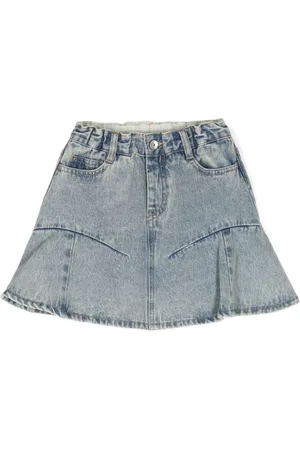 JNBY by JNBY Denim peplum-hem mini skirt