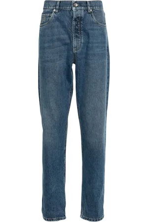 Brunello Cucinelli Logo-embroidered jeans