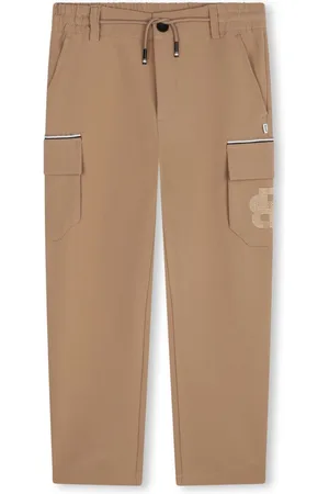 HUGO BOSS Logo-appliqué straight-leg trousers