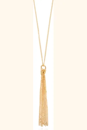 Saint Laurent Cassandre tassel necklace