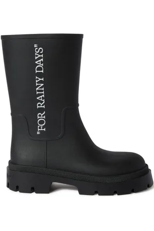 OFF-WHITE Slogan-print boots