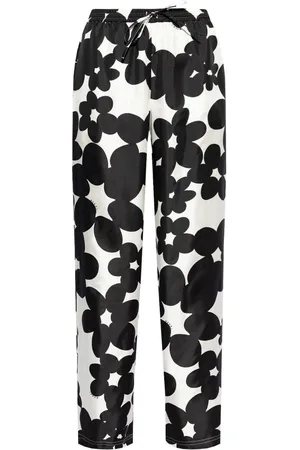 Marni Dillies print silk trousers