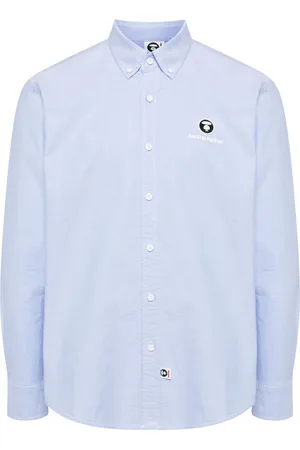 A Bathing Ape Logo-patch long-sleeved shirt