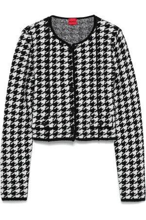 HUGO BOSS Houndstooth-pattern cardigan