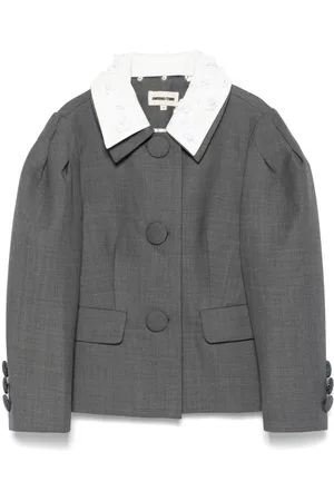 Shushu/Tong Sequinned-collar jacket
