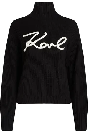 Karl Lagerfeld Signature Soutache knitted top
