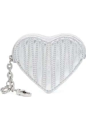 Maje Quilted metallic-heart purse