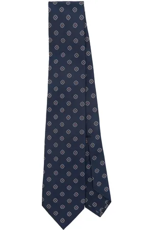 BARBA Floral-print tie