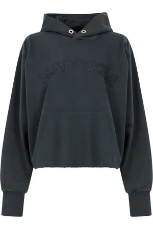 Maison Margiela Logo-embroidered cotton hoodie