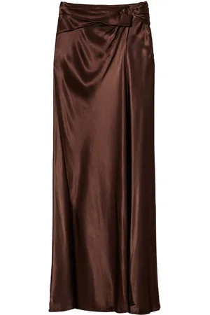 Twin-Set Draped satin skirt