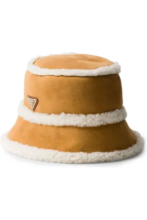 Prada Suede shearling bucket hat