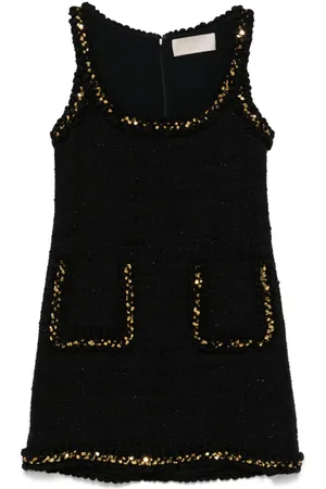 Elie saab Embroidered tweed mini dress