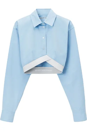 Alexander Wang Logo-band cropped shirt