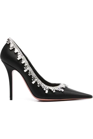 Amina Muaddi 105mm crystal-embellished pumps