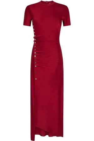 Paco rabanne Gathered jersey maxi dress