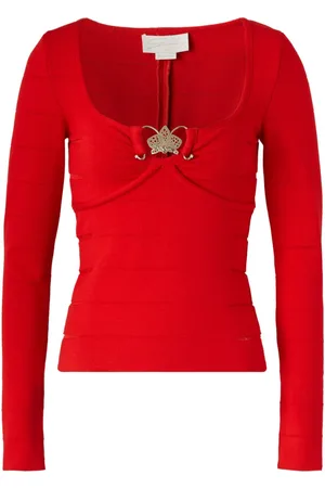 GENNY Orchid-detail sweater
