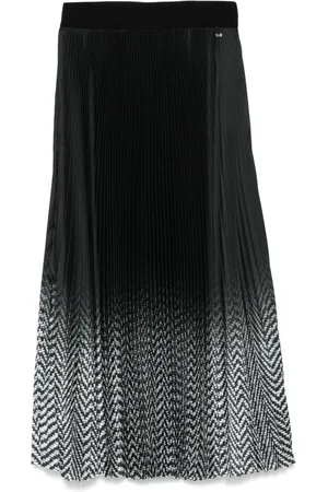 HERNO Plissé midi skirt