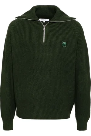 Maison Kitsuné Zip-collar jumper