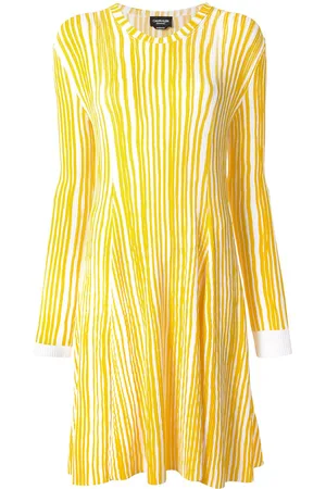 Calvin Klein Striped pleated dress