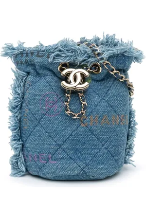 CHANEL 2021 Mini Denim Mood with Chain bucket bag