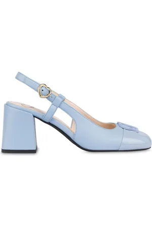 Moschino Logo-plaque leather pumps