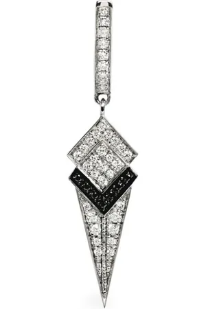 Statement Sterling Stairway Graded Cone diamond earrings