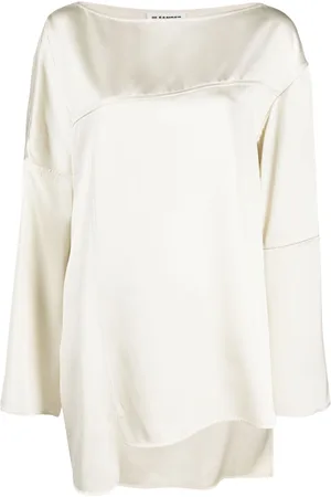 Jil Sander Seam-detail crepe blouse
