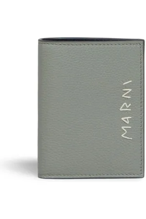 Marni Logo-embroidered leather wallet