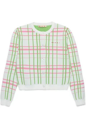 Marni Plaid-check cardigan
