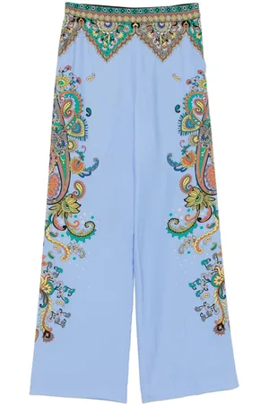 Etro Floral silk trousers