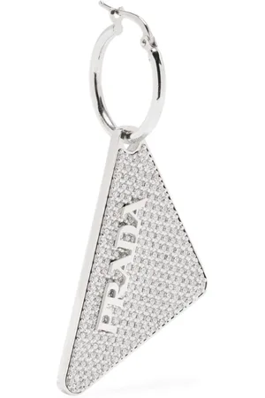 Prada Crystal logo earring