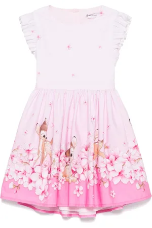 MONNALISA X Disney Bambi-print dress