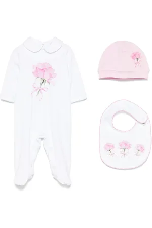MONNALISA Rose-print babygrow set