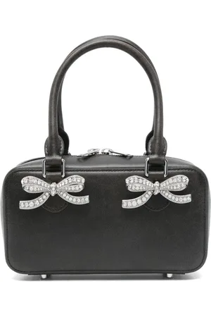 Self-Portrait Mini leather tote bag