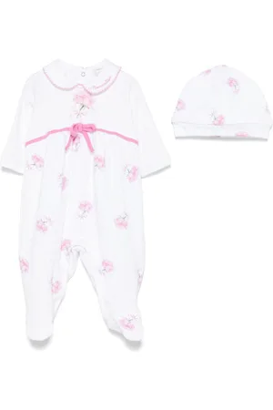 MONNALISA Rose-print babygrow set