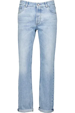 Brunello Cucinelli Logo-stitched tapered jeans