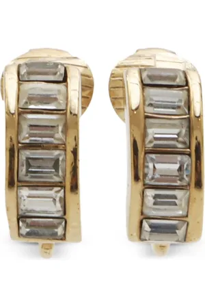 Dior 1990s rhinestone clip-on earrings