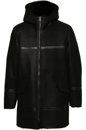 ERALDO Hooded leather coat