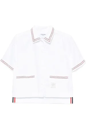 Thom Browne Drop-back cropped shirt