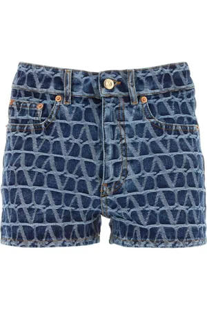 VALENTINO GARAVANI Toile Iconographe denim shorts