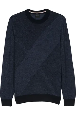 HUGO BOSS Two-tone jacquard sweater