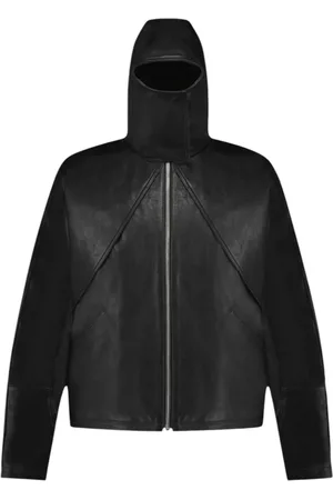 FLÂNEUR Leather balaclava jacket