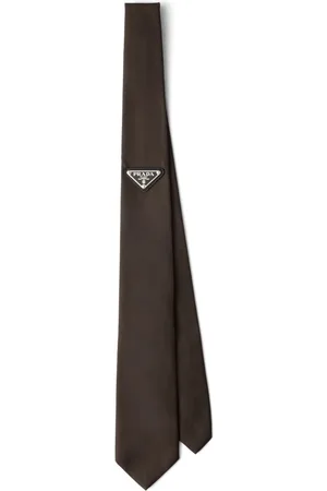 Prada Triangle logo tie