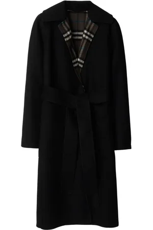 Burberry Reversible check wool wrap coat